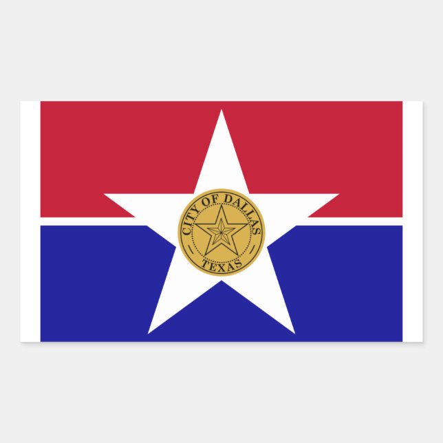 Sticker Rectangulaire Drapeau FOUR Dallas (Devant)