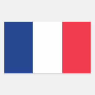Sticker Rectangulaire Drapeau français