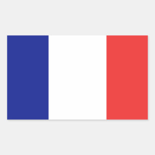 Sticker Rectangulaire Drapeau français Tricolore