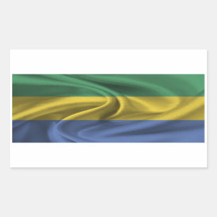 Sticker Rectangulaire Drapeau Gabon