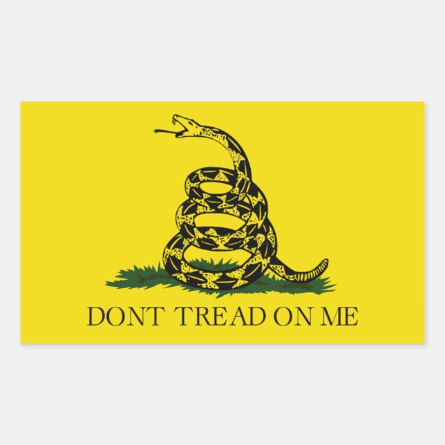 Sticker Rectangulaire Drapeau Gadsen (Devant)