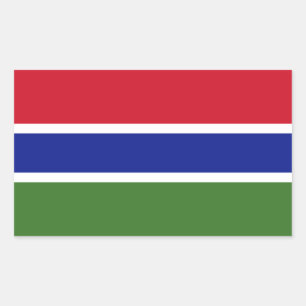 Sticker Rectangulaire Drapeau Gambie