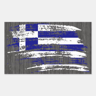 Sticker Rectangulaire Drapeau grec cool