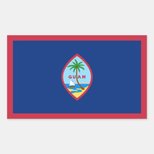 Sticker Rectangulaire Drapeau Guam