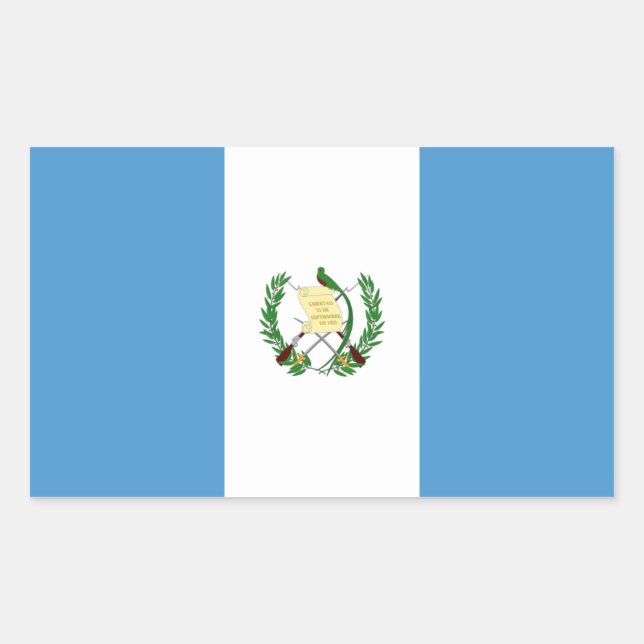 Sticker Rectangulaire Drapeau Guatemala (Devant)