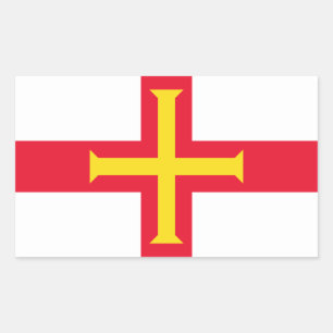 Sticker Rectangulaire Drapeau Guernesey