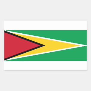 Sticker Rectangulaire Drapeau guyanais, Drapeau guyanais