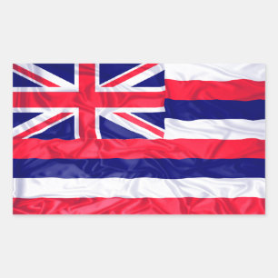 Sticker Rectangulaire Drapeau Hawaii