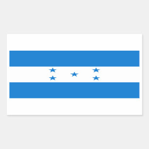 Sticker Rectangulaire Drapeau HN du Honduras