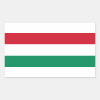 Sticker Rectangulaire Drapeau Hongrie