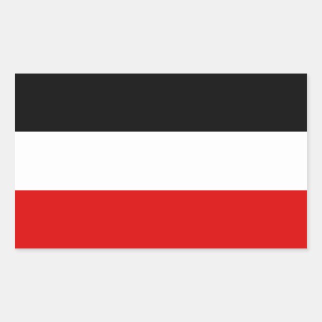 Sticker Rectangulaire Drapeau impérial allemand (Devant)