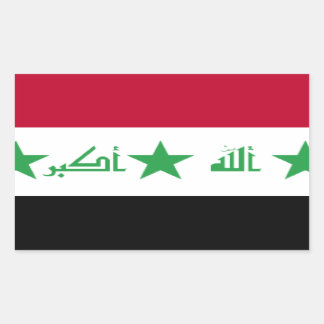Sticker Rectangulaire Drapeau Iraq