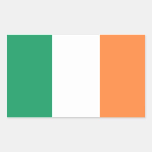 Sticker Rectangulaire Drapeau irlandais (Devant)
