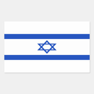 Sticker Rectangulaire Drapeau Israël