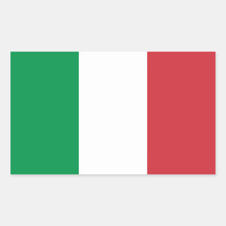 Sticker Rectangulaire Drapeau Italie/Italie