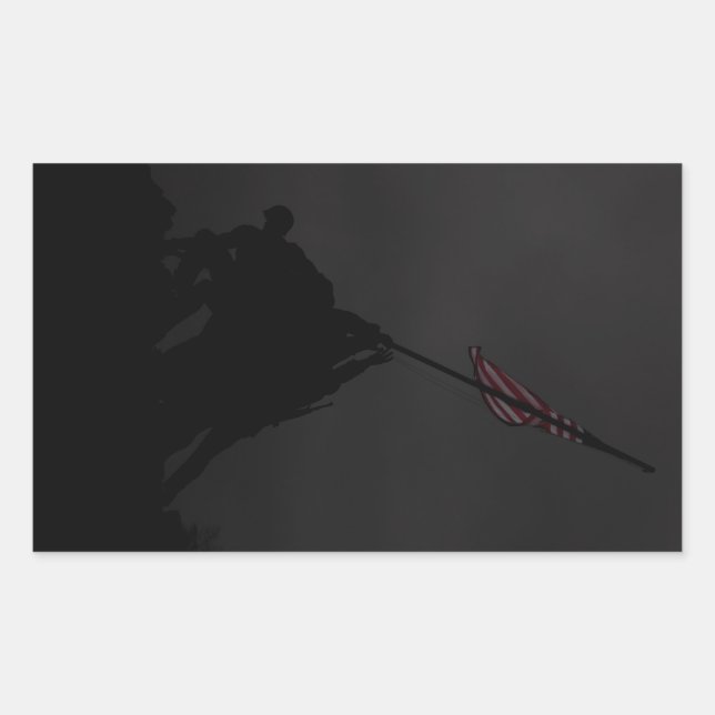 Sticker Rectangulaire Drapeau Iwo Jima (Devant)