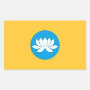 Sticker Rectangulaire Drapeau Kalmykia