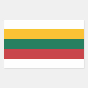 Sticker Rectangulaire Drapeau lituanien