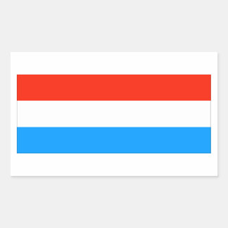 Sticker Rectangulaire Drapeau Luxembourg