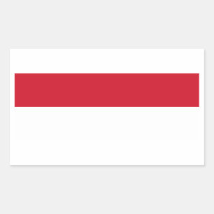 Sticker Rectangulaire Drapeau Monaco/Monégasque/Monacan (civil)
