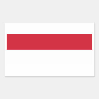Sticker Rectangulaire Drapeau Monaco/Monégasque/Monacan (civil)