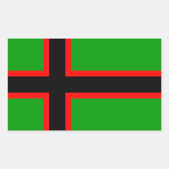 Sticker Rectangulaire Drapeau national de Karelia (Devant)