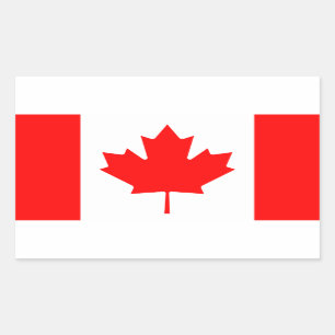 Sticker Rectangulaire Drapeau national du Canada QUATRE
