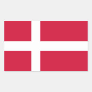 Sticker Rectangulaire Drapeau national du Danemark