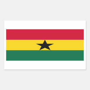 Sticker Rectangulaire Drapeau national du Ghana