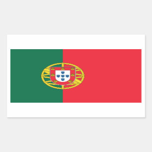 Sticker Rectangulaire Drapeau national du Portugal