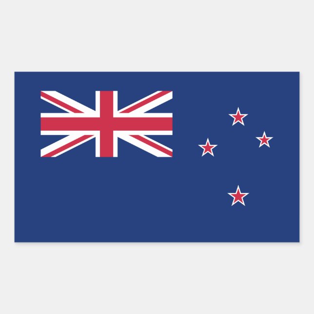 Sticker Rectangulaire Drapeau néo-zélandais (Devant)