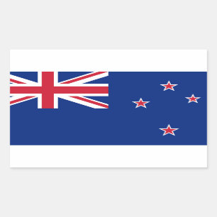 Sticker Rectangulaire Drapeau néo-zélandais