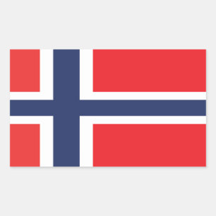 STICKER RECTANGULAIRE DRAPEAU NORVÈGE