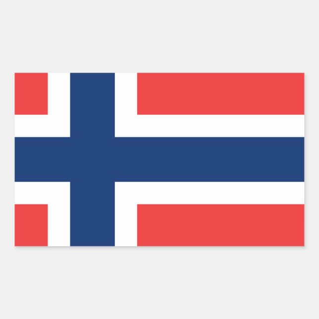 Sticker Rectangulaire Drapeau norvégien (Devant)
