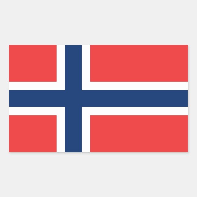 Sticker Rectangulaire Drapeau norvégien (Devant)