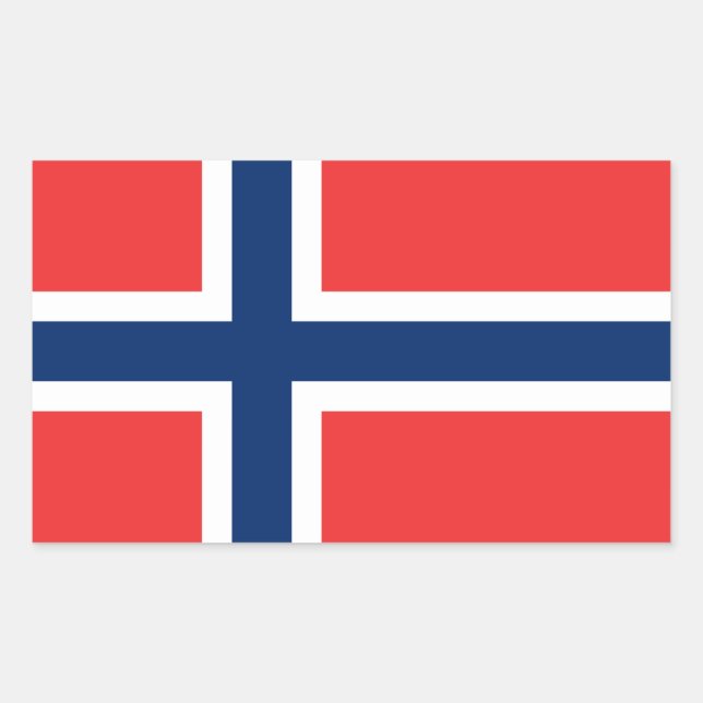 Sticker Rectangulaire Drapeau norvégien (Devant)