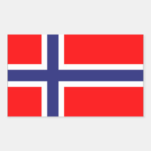 Sticker Rectangulaire Drapeau norvégien