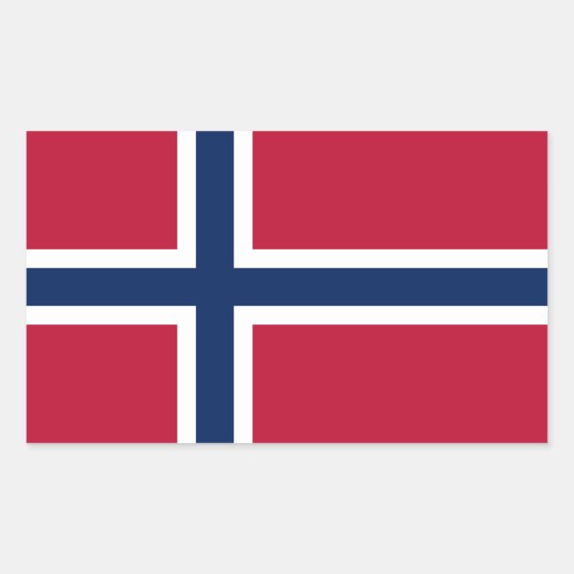Sticker Rectangulaire Drapeau norvégien (Devant)