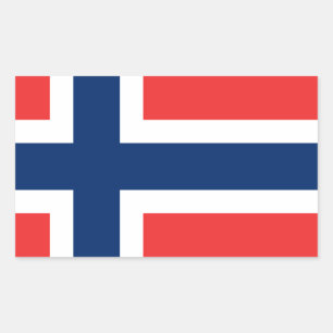 Sticker Rectangulaire Drapeau norvégien