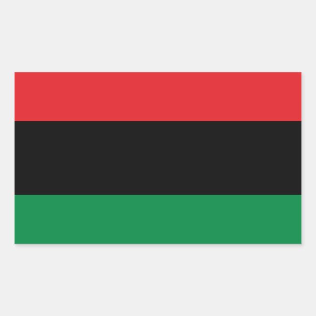 Sticker Rectangulaire Drapeau panafricain de l'UNIA (Devant)
