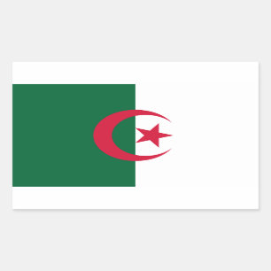 Sticker Rectangulaire Drapeau patriotique algérien