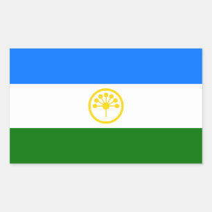 Sticker Rectangulaire Drapeau patriotique Bachkortostan