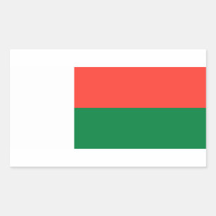 Sticker Rectangulaire Drapeau patriotique de Madagascar