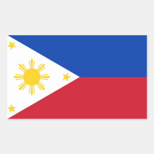Sticker Rectangulaire Drapeau philippin des Philippines