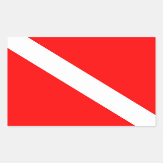 Sticker Rectangulaire Drapeau Plongée Plongée Plongée Plongée Diver Down