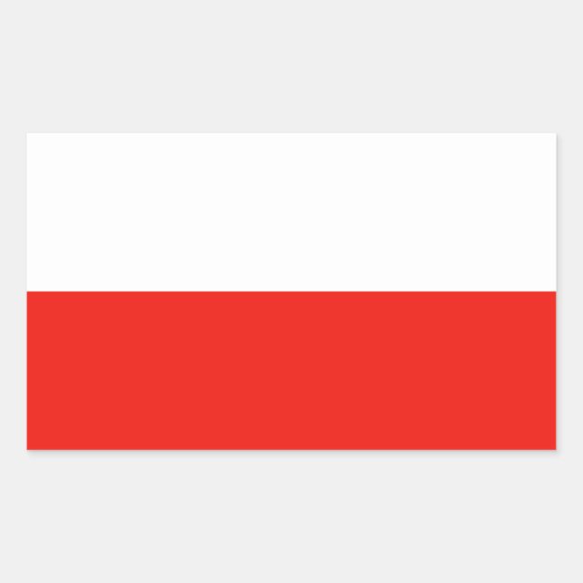 Sticker Rectangulaire Drapeau polonais (Devant)