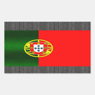 Sticker Rectangulaire Drapeau portugais dépouillé moderne