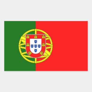 Sticker Rectangulaire Drapeau Portugal