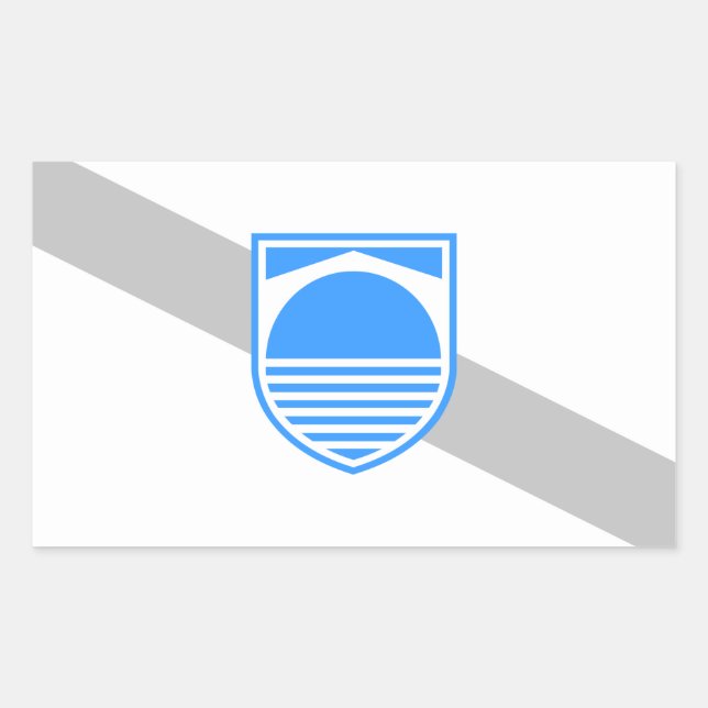 Sticker Rectangulaire Drapeau quatre étoiles (Devant)