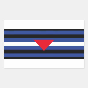 Sticker Rectangulaire Drapeau Queer Pride en cuir